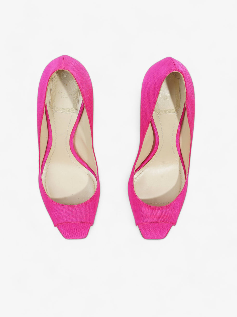 Christian Dior Heels 100 Pink Canvas EU 40 UK 7 Image 4