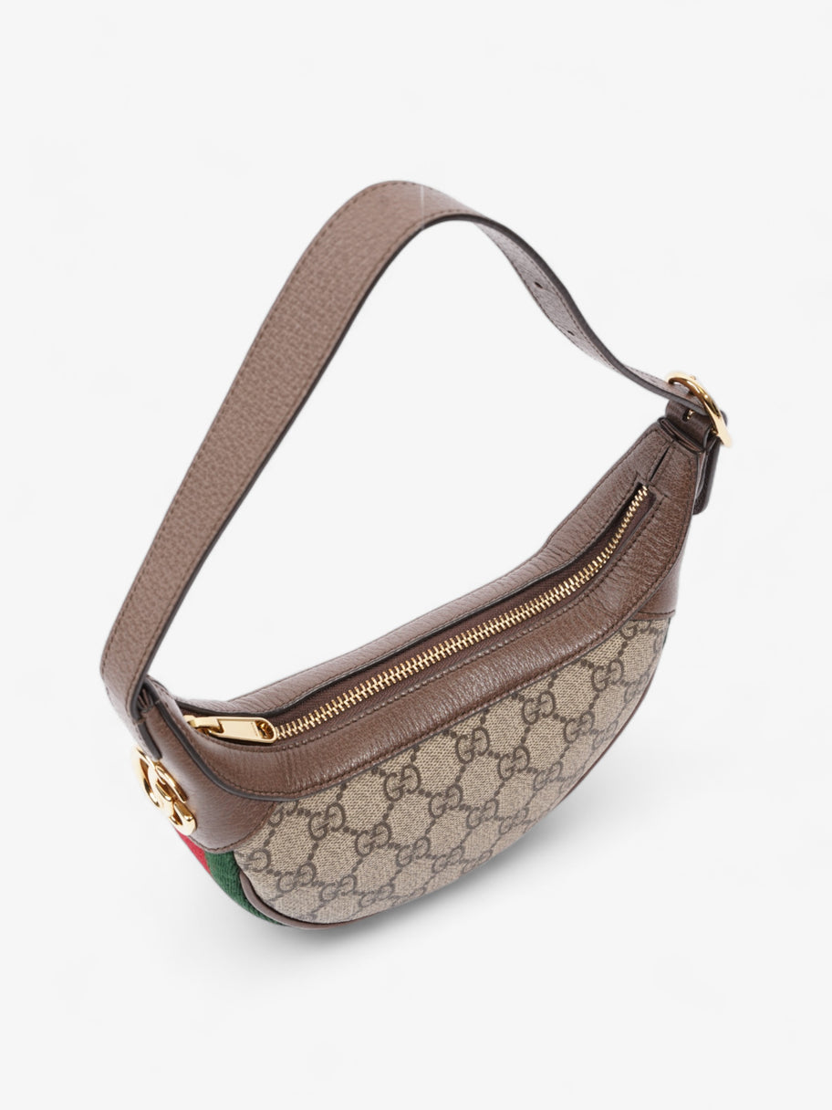 Gucci Ophidia GG Mini Beige And Ebony GG Supreme / Green And Red Web Coated Canvas Image 7