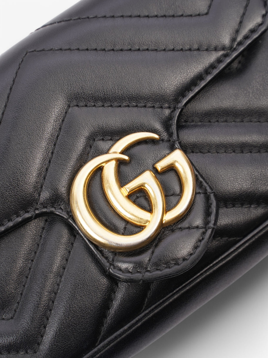 Gucci Marmont Flap Black Leather Mini Image 7