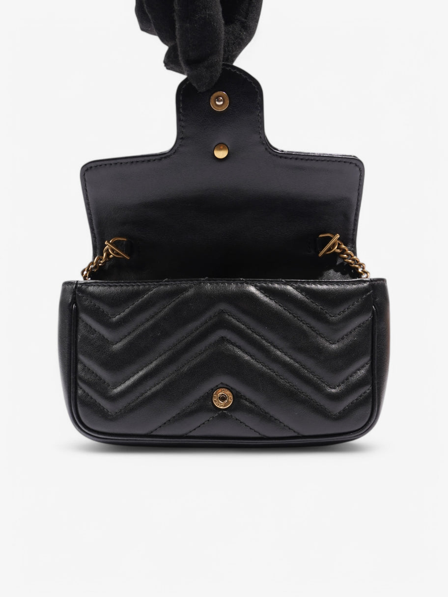 Gucci Marmont Flap Black Leather Mini Image 8