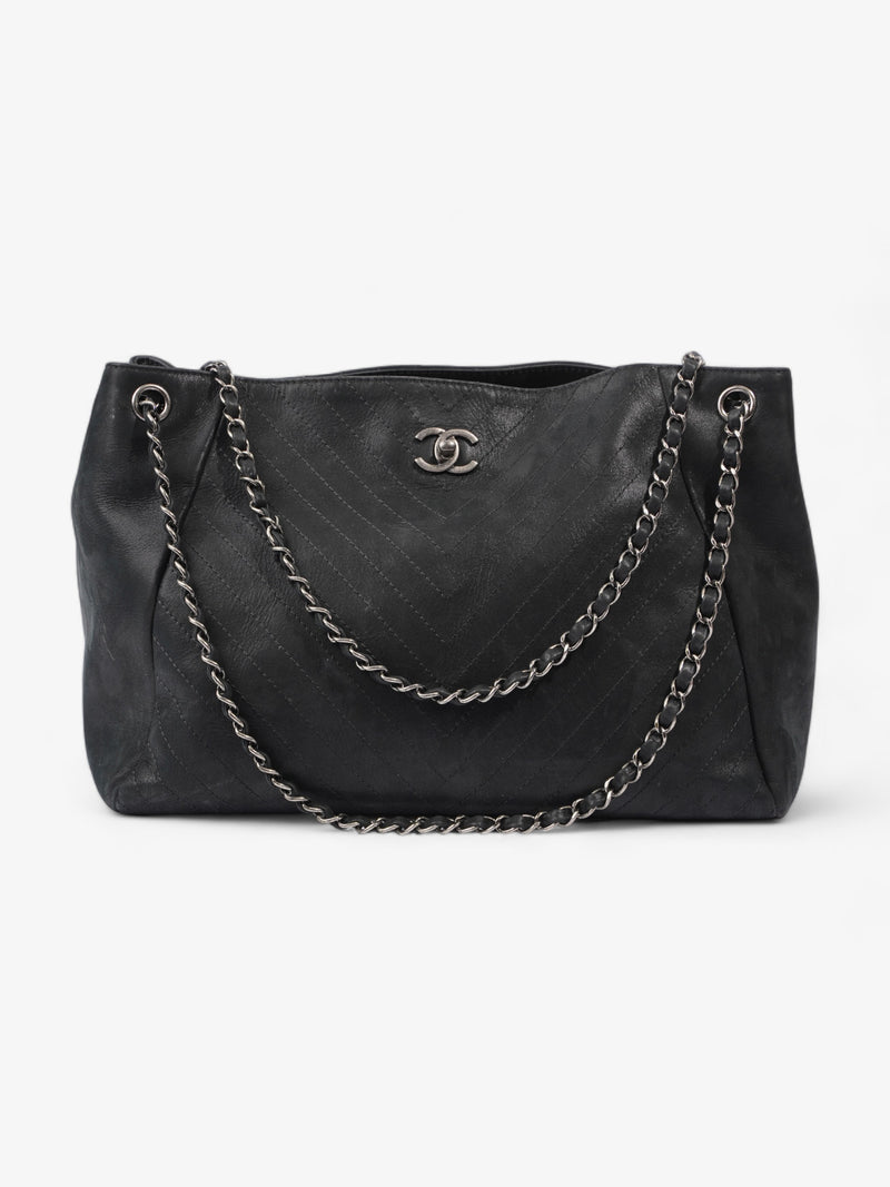  Chanel Large CC Tote Black Leather