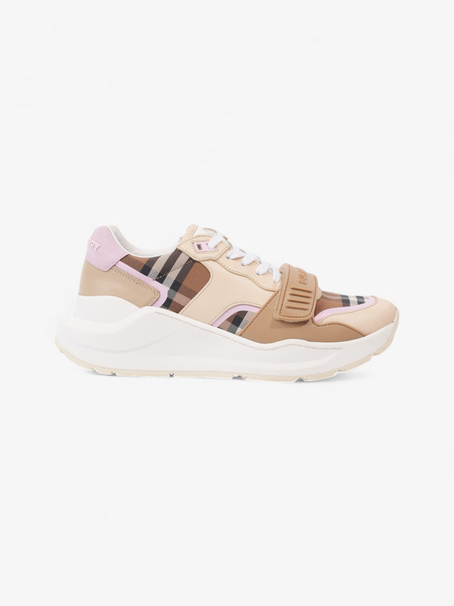 Burberry Ramsey Sneakers Beige  / Pink / Brown Canvas EU 40 UK 7 Image 1