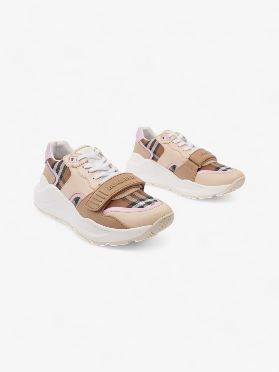 Burberry Ramsey Sneakers Beige  / Pink / Brown Canvas EU 40 UK 7 Image 2