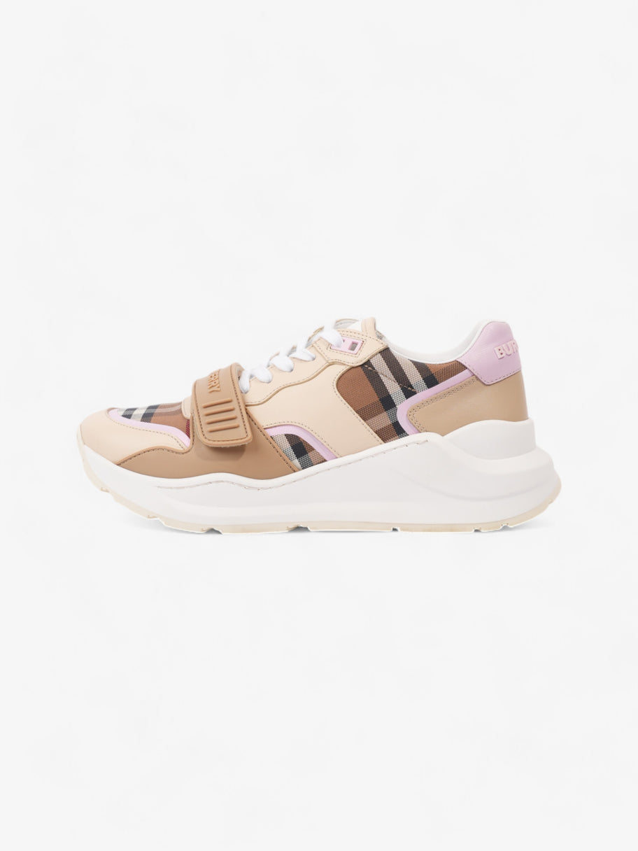 Burberry Ramsey Sneakers Beige  / Pink / Brown Canvas EU 40 UK 7 Image 5