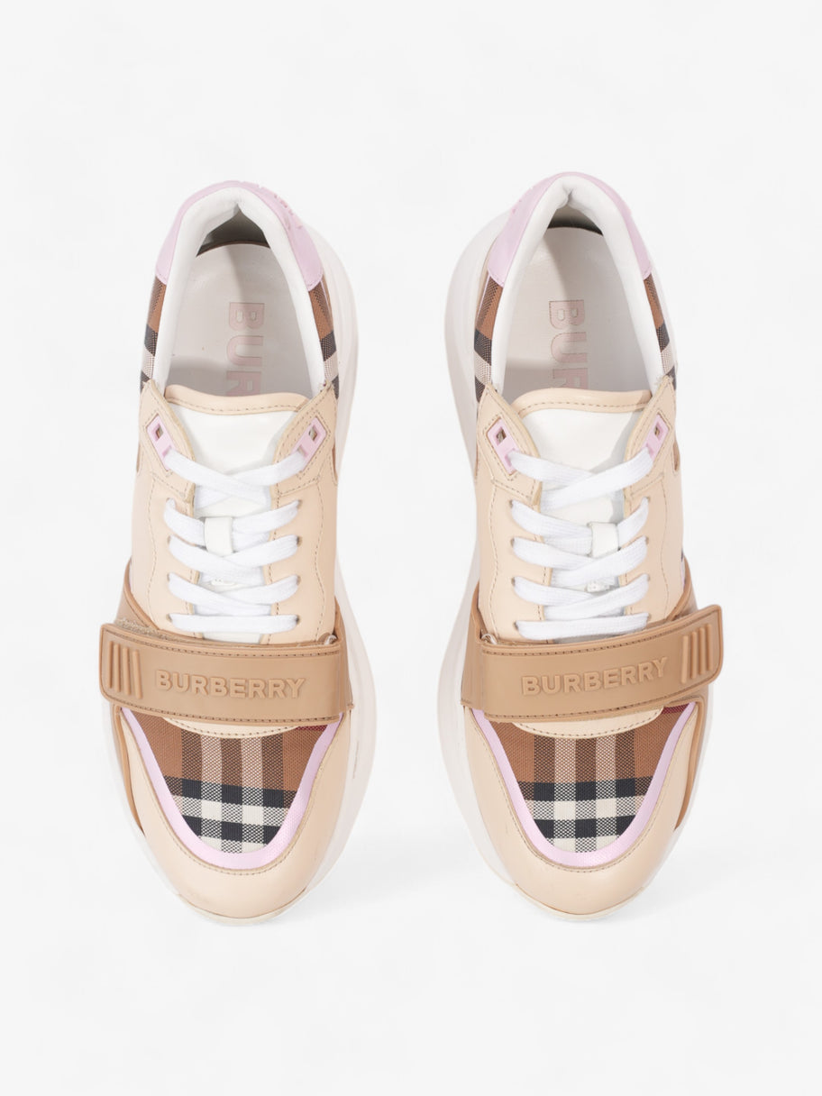 Burberry Ramsey Sneakers Beige  / Pink / Brown Canvas EU 40 UK 7 Image 8