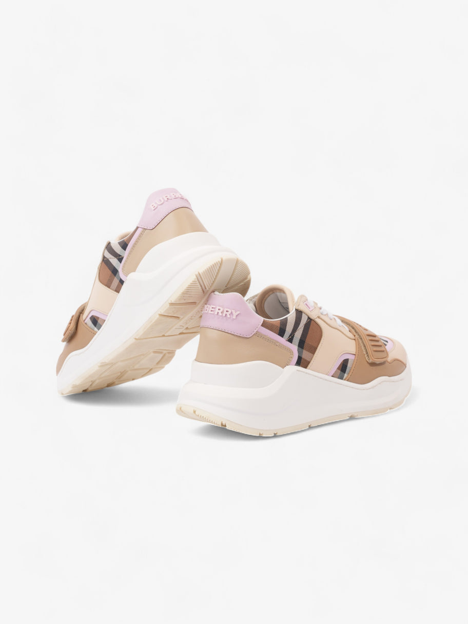 Burberry Ramsey Sneakers Beige  / Pink / Brown Canvas EU 40 UK 7 Image 9