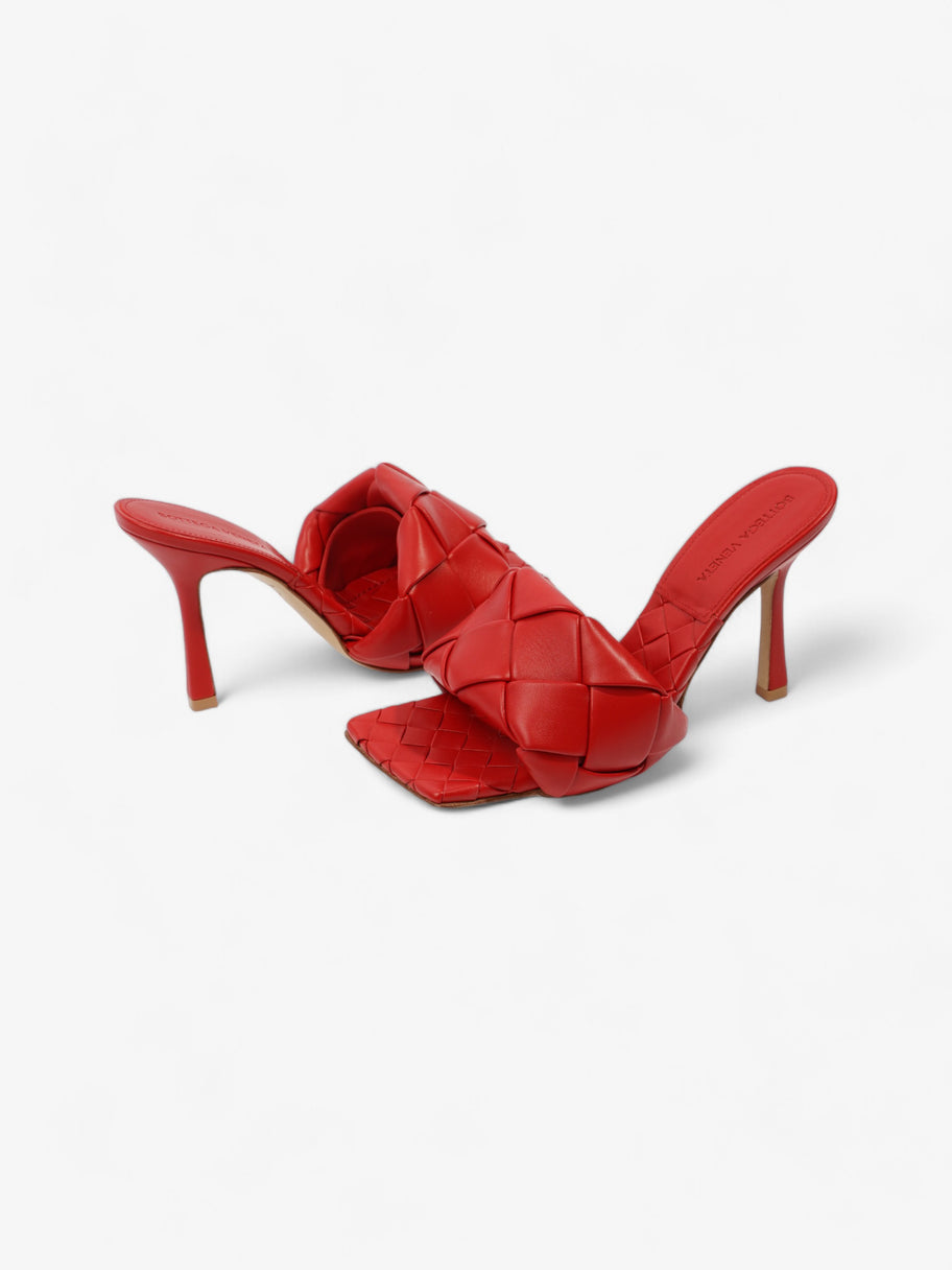 Bottega Veneta High Sandals 90 Red Leather EU 37.5 UK 4.5 Image 9