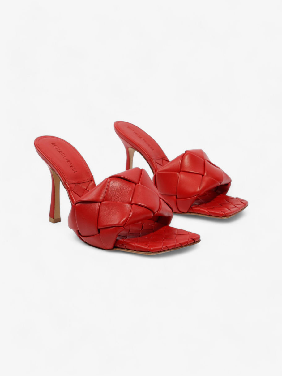 Bottega Veneta High Sandals 90 Red Leather EU 37.5 UK 4.5 Image 2