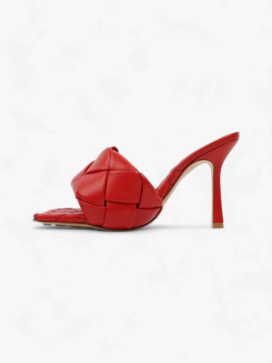 Bottega Veneta High Sandals 90 Red Leather EU 37.5 UK 4.5 Image 3