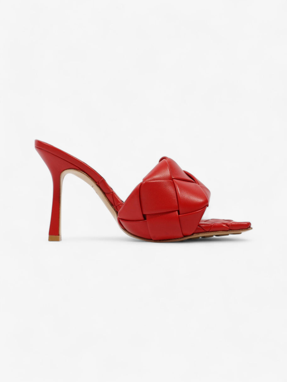 Bottega Veneta High Sandals 90 Red Leather EU 37.5 UK 4.5 Image 4