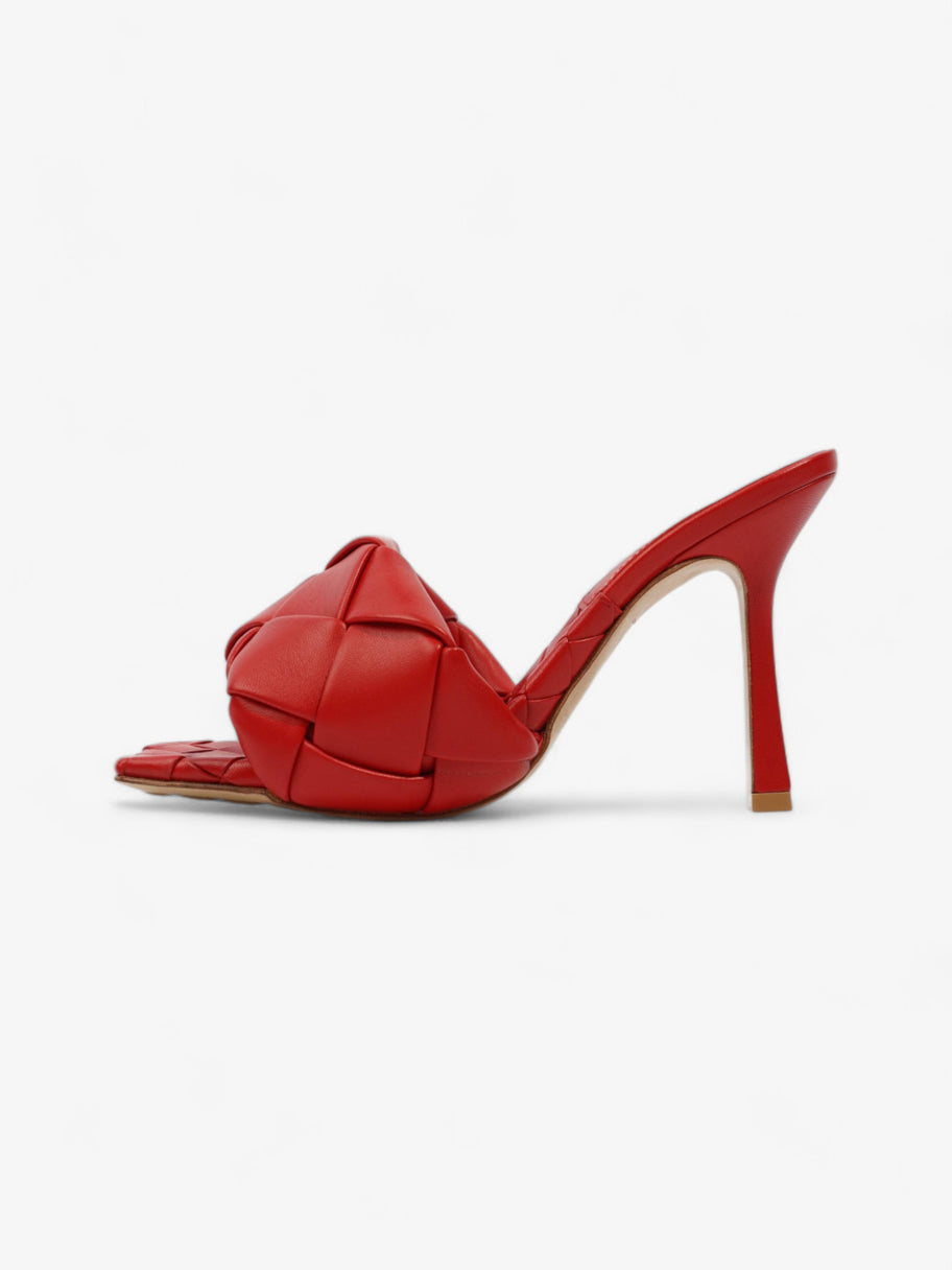 Bottega Veneta High Sandals 90 Red Leather EU 37.5 UK 4.5 Image 5