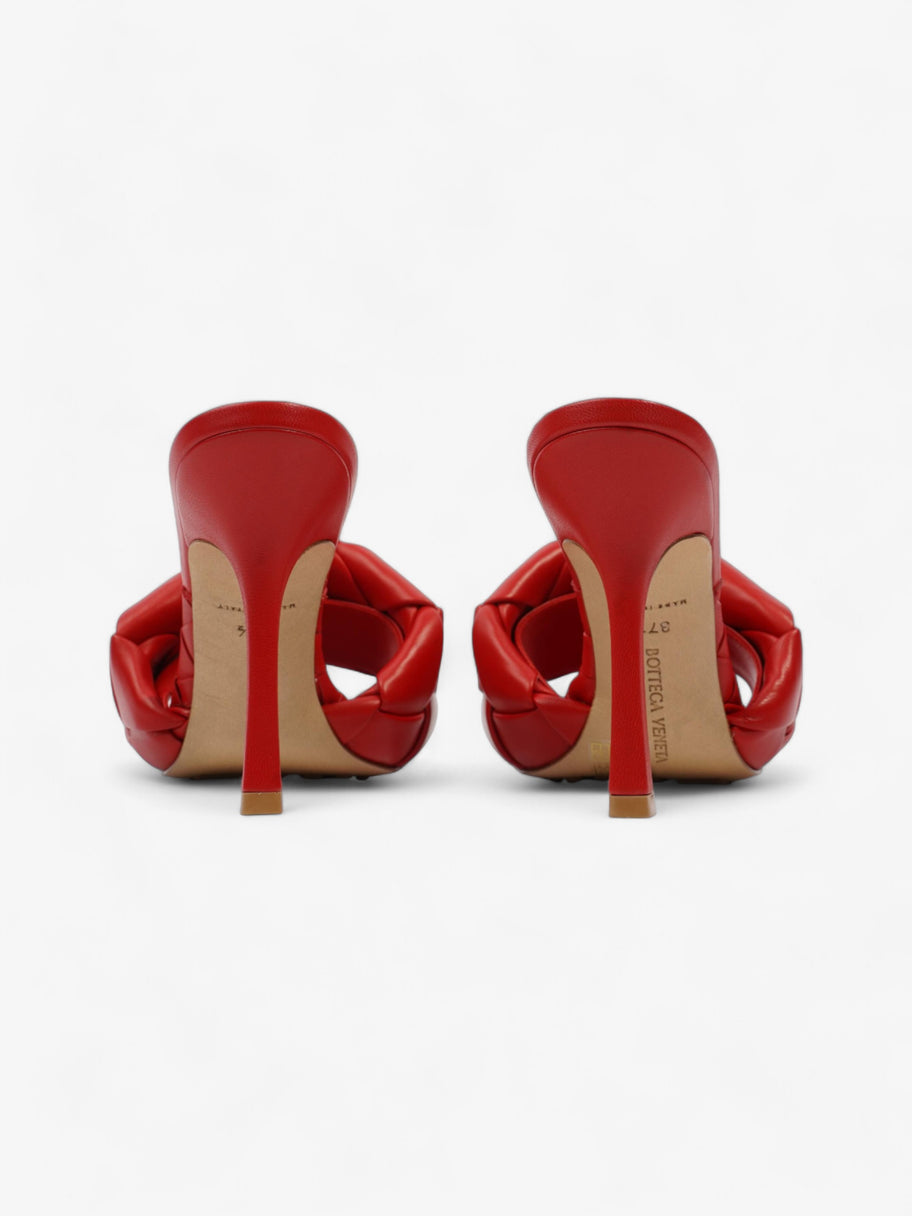 Bottega Veneta High Sandals 90 Red Leather EU 37.5 UK 4.5 Image 6