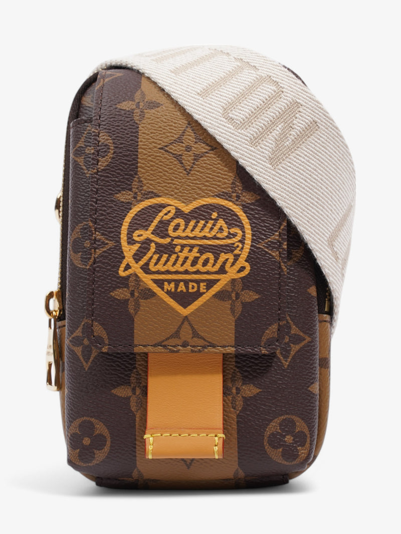  Louis Vuitton Double Phone Pouch Shoulder Bag Monogram / Monogram Reverse / Yellow Coated Canvas