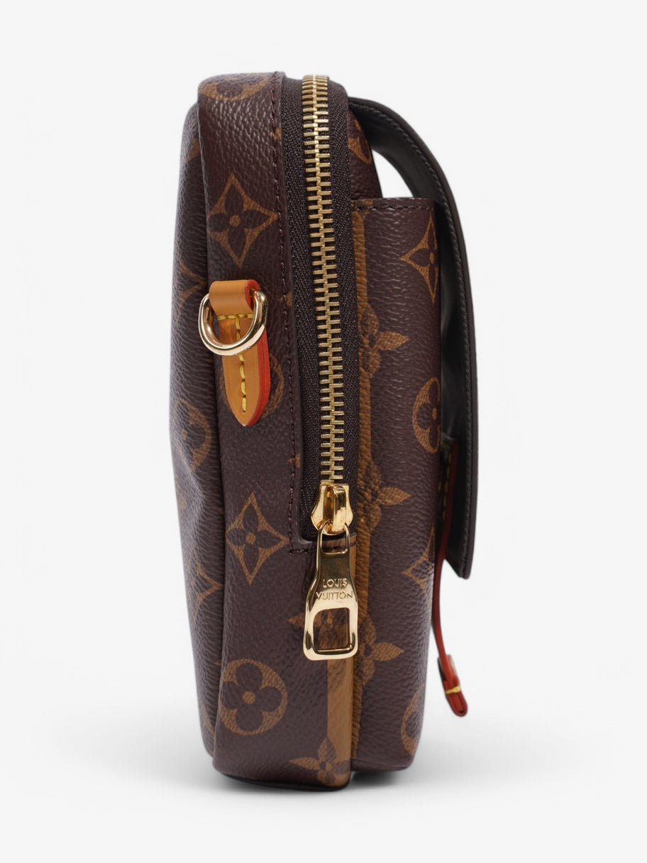 Louis Vuitton Double Phone Pouch Shoulder Bag Monogram / Monogram Reverse / Yellow Coated Canvas Image 5