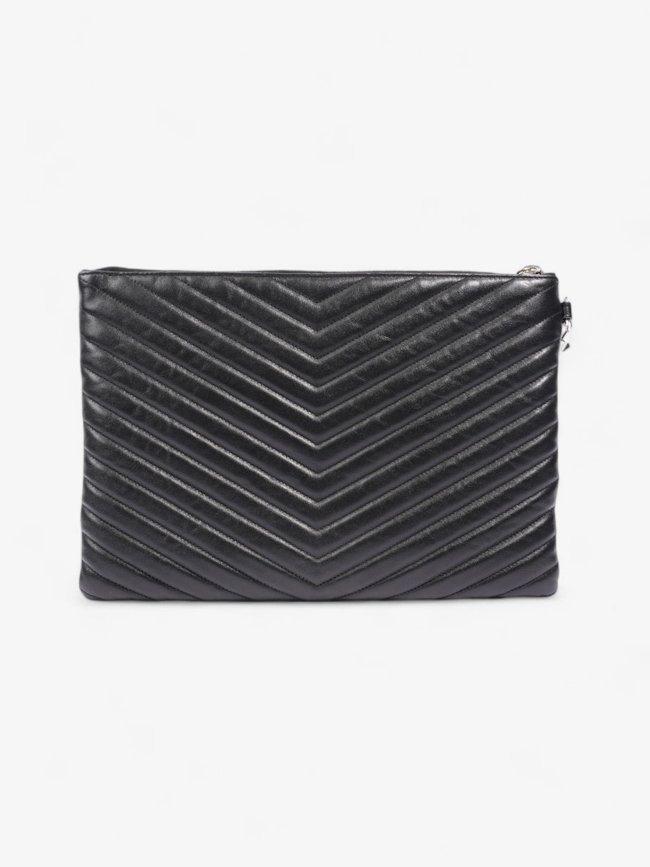 Saint Laurent Cassandre Wristlet Tablet Pouch Black Matelasse Leather Image 3