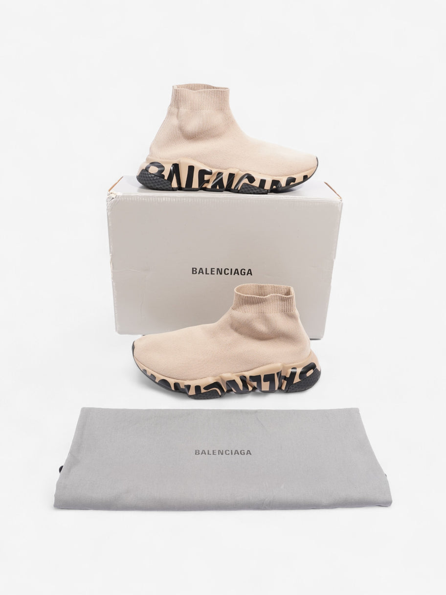 Balenciaga Speed Graffiti Beige / Black Cotton EU 37 UK 4 Image 10