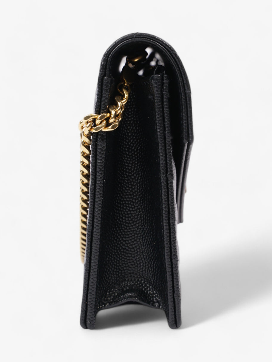 Saint Laurent Cassandre Chain Wallet Black Calfskin Leather Image 5