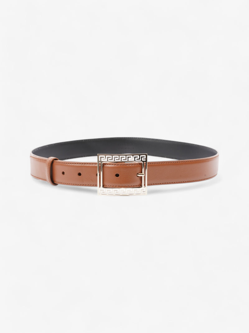  Oversized Buckle Belt Brown  Leather 90cm 36