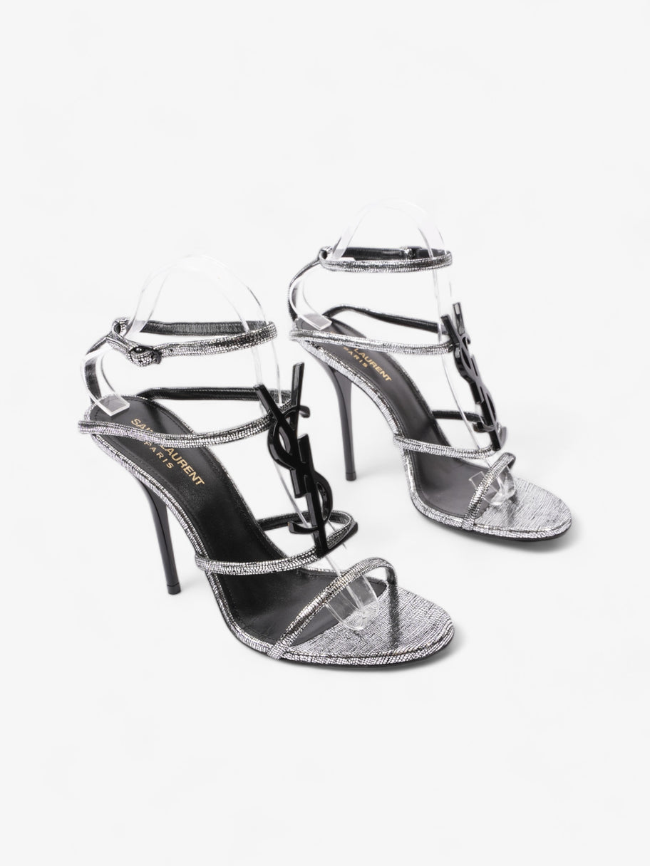 Cassandra Sandals 110 Silver / Black Leather EU 38.5 UK 5.5 Image 2