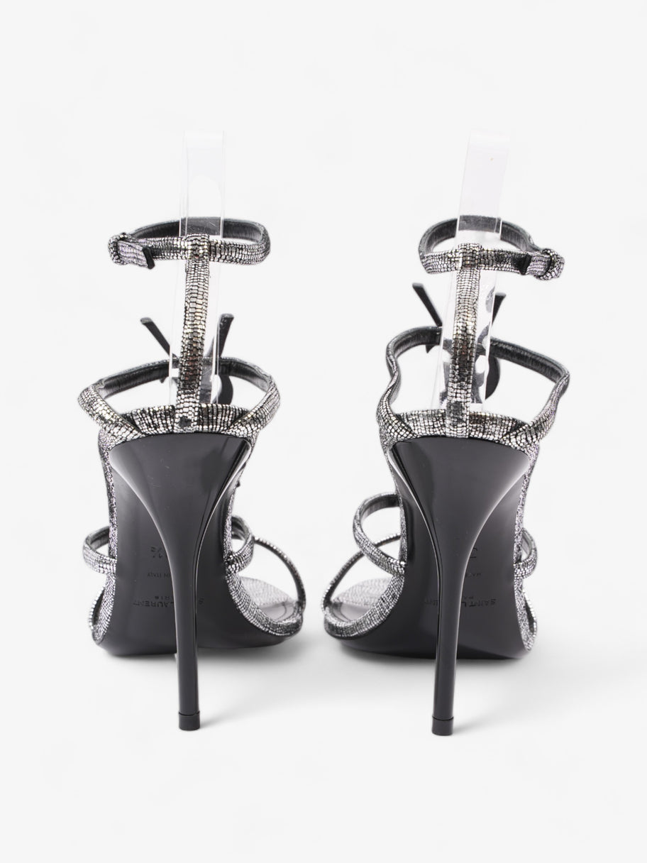 Cassandra Sandals 110 Silver / Black Leather EU 38.5 UK 5.5 Image 6