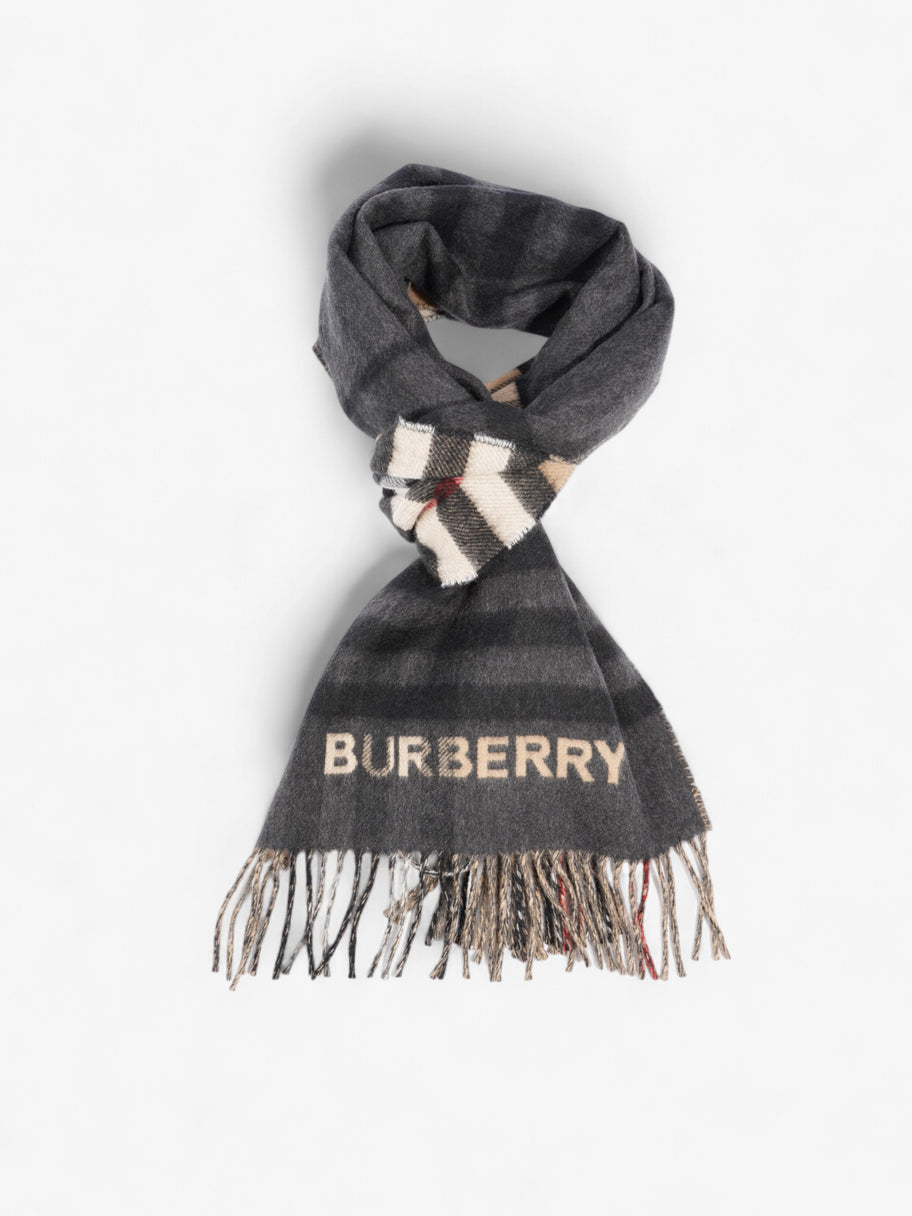 Burberry Giant Check Lateral Split Scarf Archive Beige / Black Cashmere Image 5