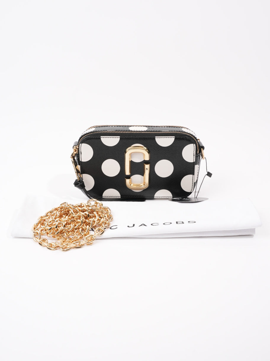 Marc Jacobs The Dot Snapshot Black / White Leather Image 10