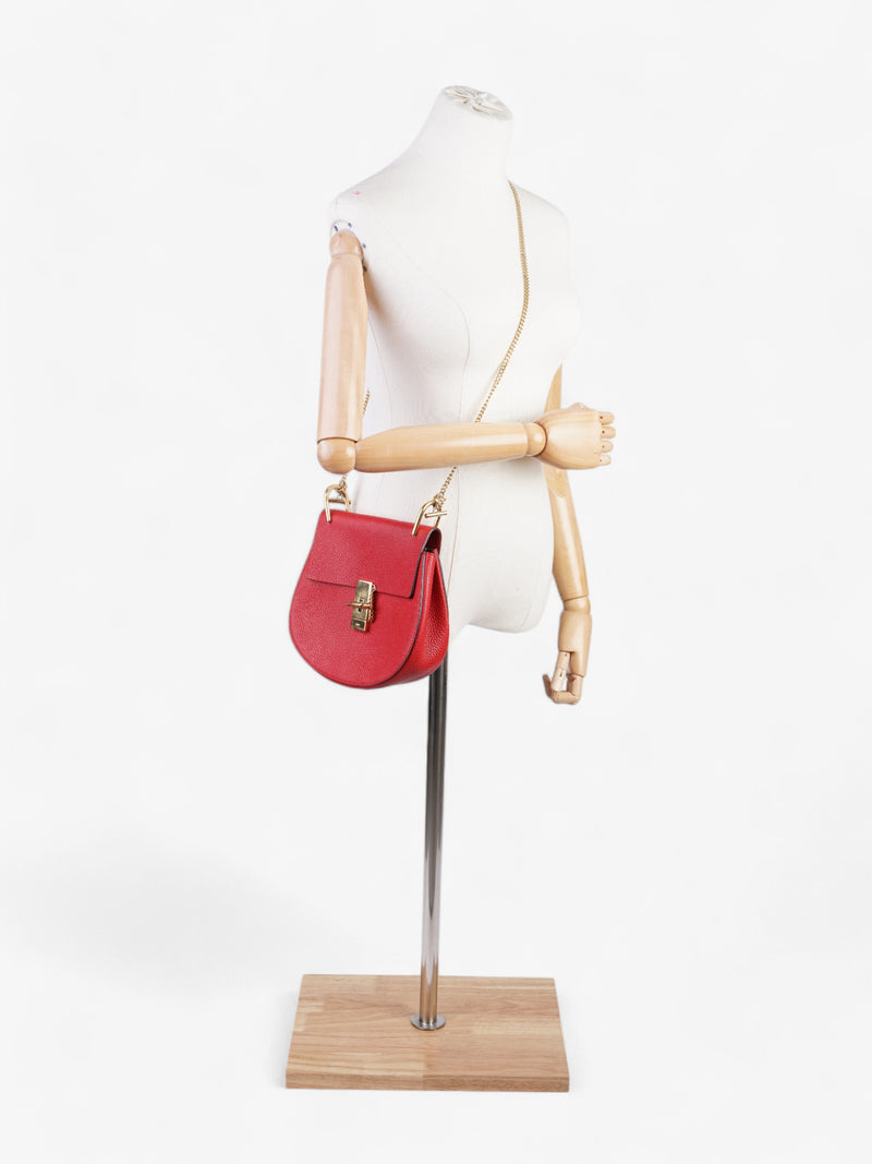  Chloe Drew Bag Red Calfskin Leather Small