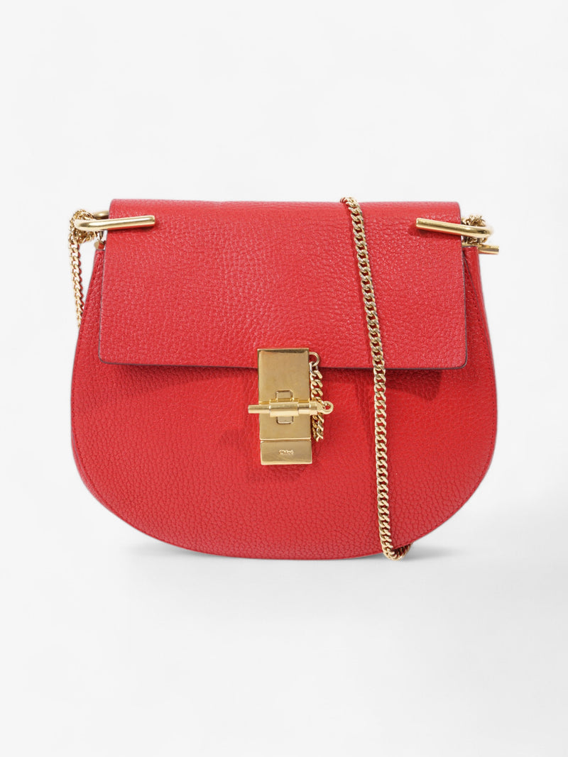  Chloe Drew Bag Red Calfskin Leather Small