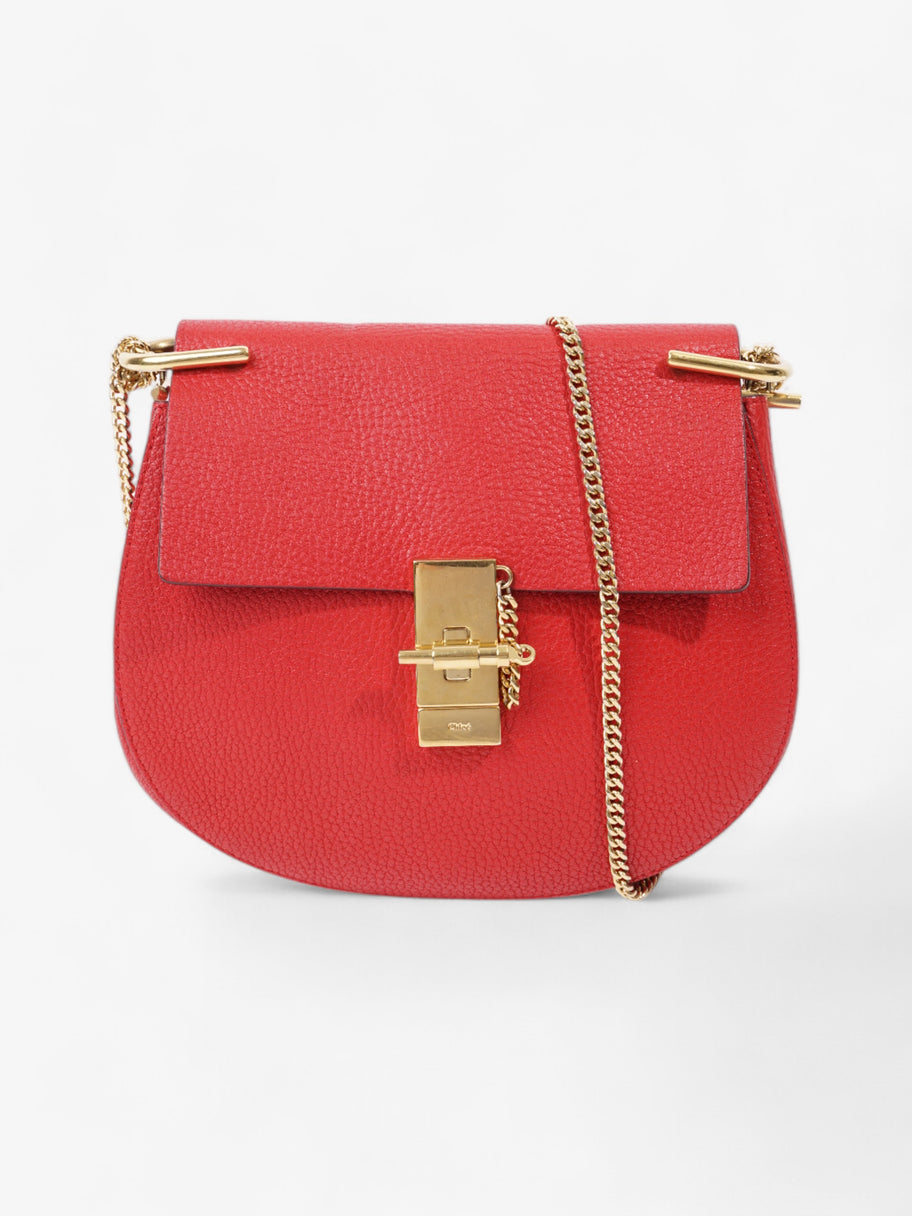 Chloe Drew Bag Red Calfskin Leather Small Image 1