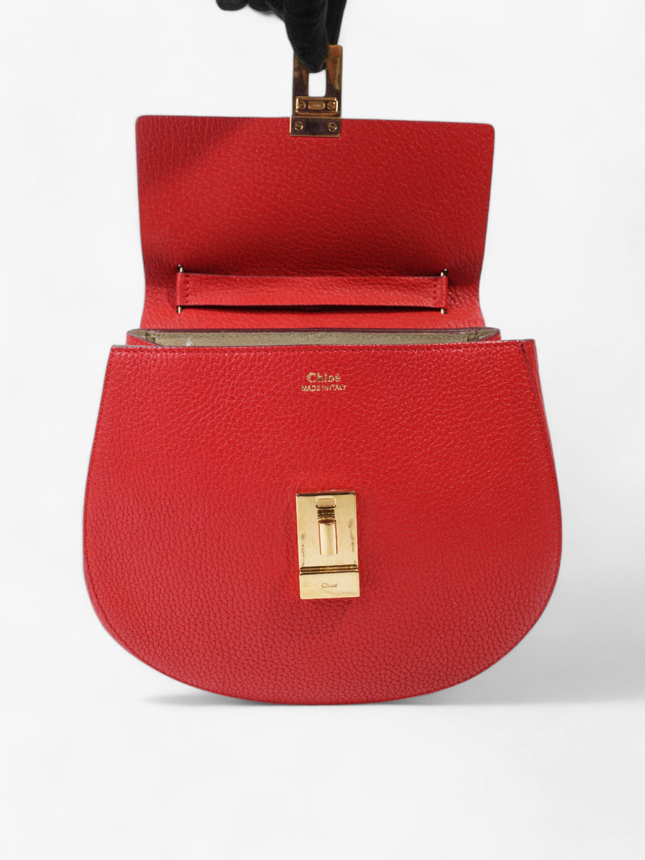 Chloe Drew Bag Red Calfskin Leather Small Image 8