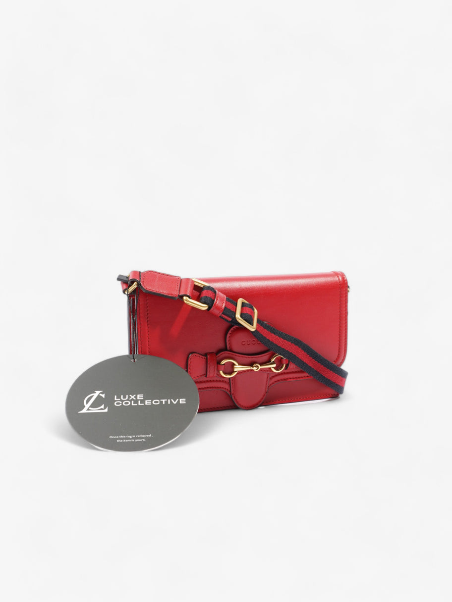 Lady Web Convertible Wallet on Strap Red / Navy Leather Image 9