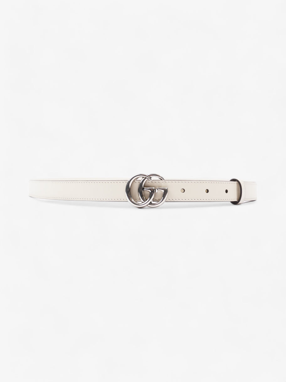 Gucci GG Marmont Thin Belt Cream Leather 110cm 44