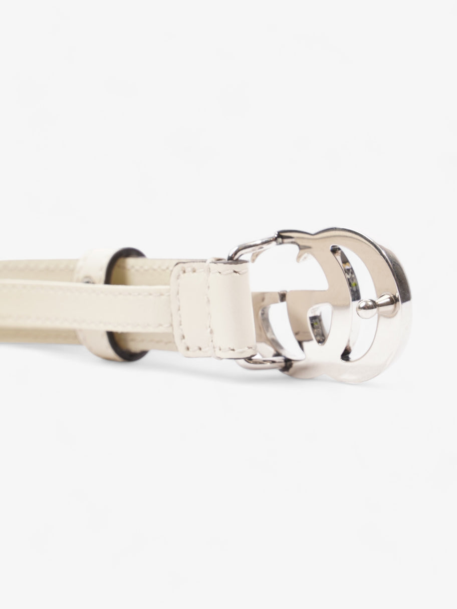 Gucci GG Marmont Thin Belt Cream Leather 110cm 44