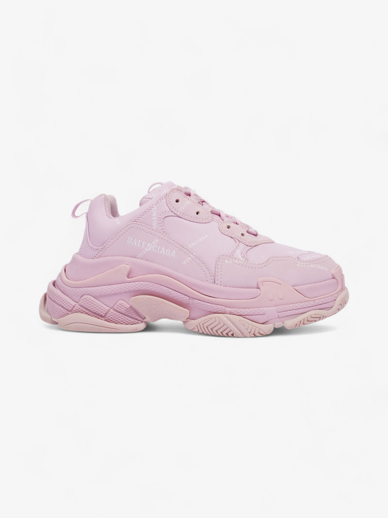  Balenciaga Triple S Pink / White Logo All Over EU 39 UK 6