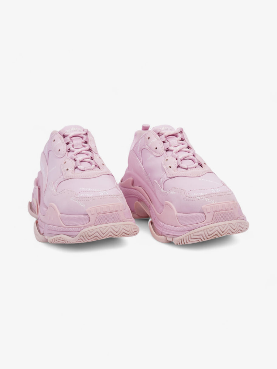 Balenciaga Triple S Pink / White Logo All Over EU 39 UK 6 Image 2