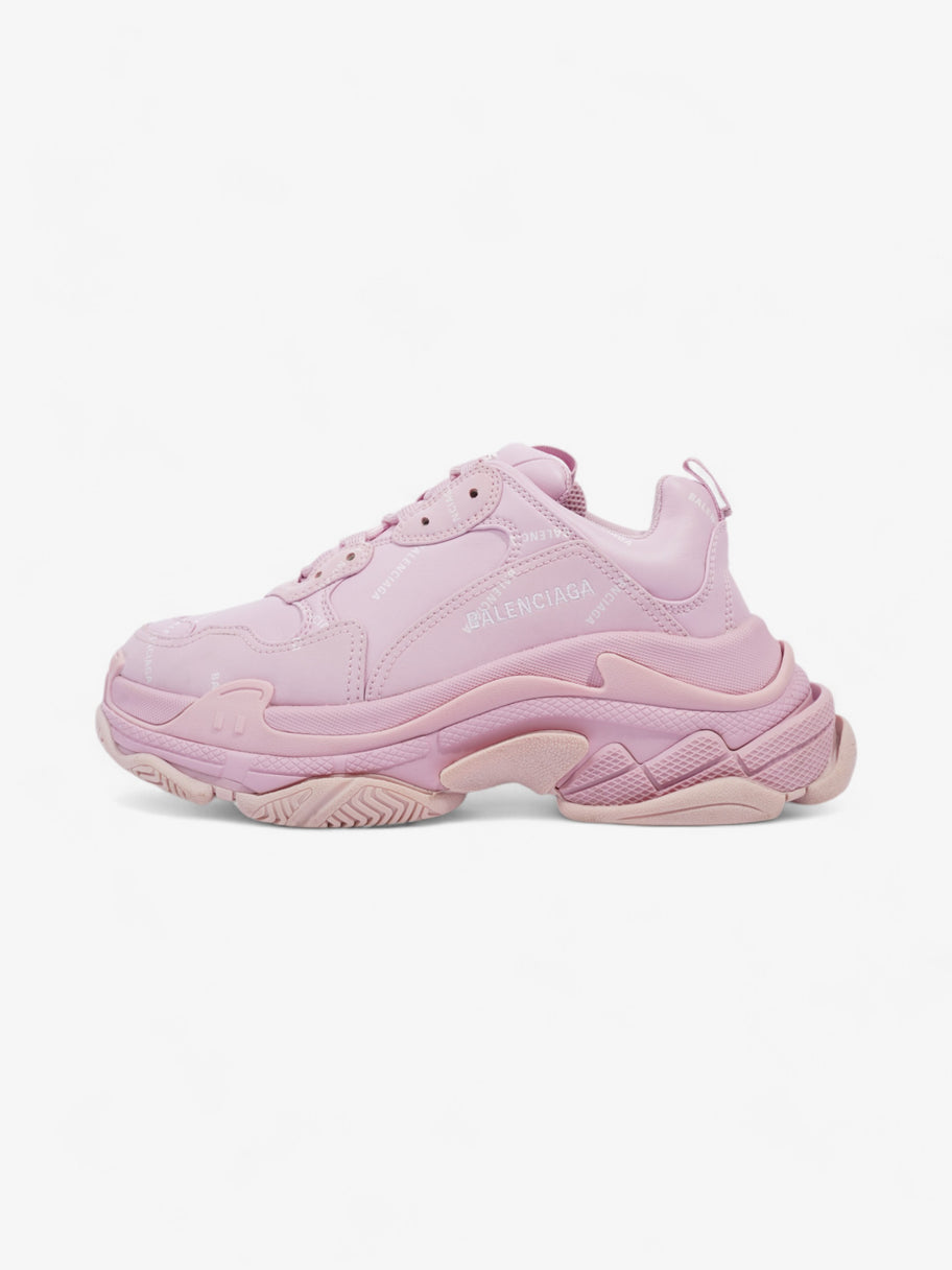 Balenciaga Triple S Pink / White Logo All Over EU 39 UK 6 Image 5