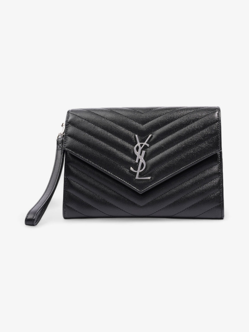  Saint Laurent Cassandre Clutch Black Matelasse Leather