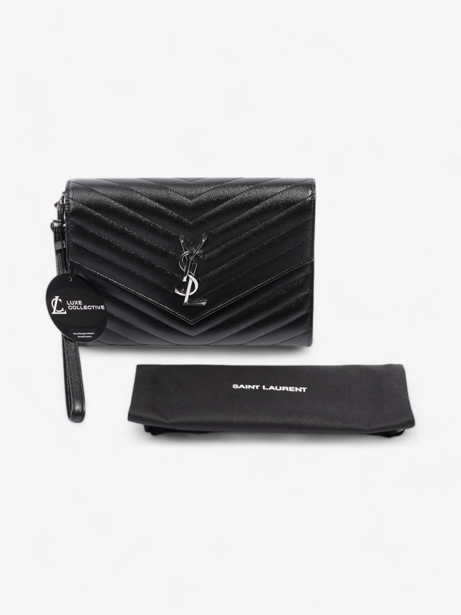 Saint Laurent Cassandre Clutch Black Matelasse Leather Image 9