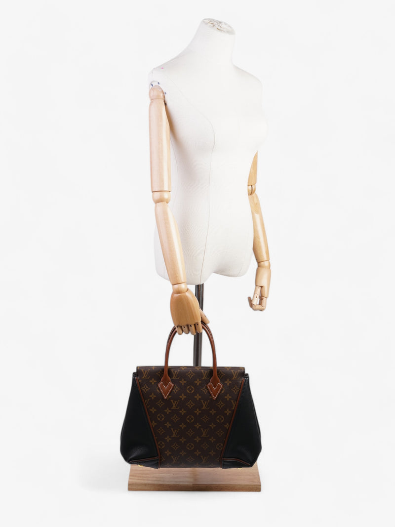  Louis Vuitton W Tote Monogram / Black Coated Canvas PM