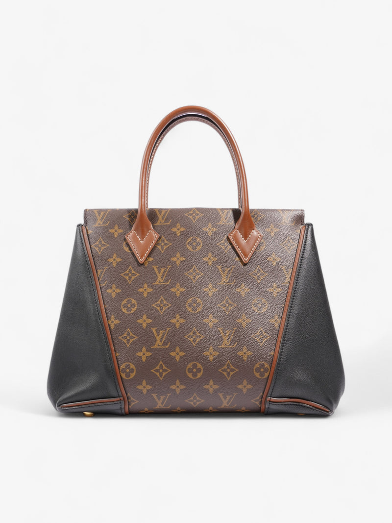  Louis Vuitton W Tote Monogram / Black Coated Canvas PM