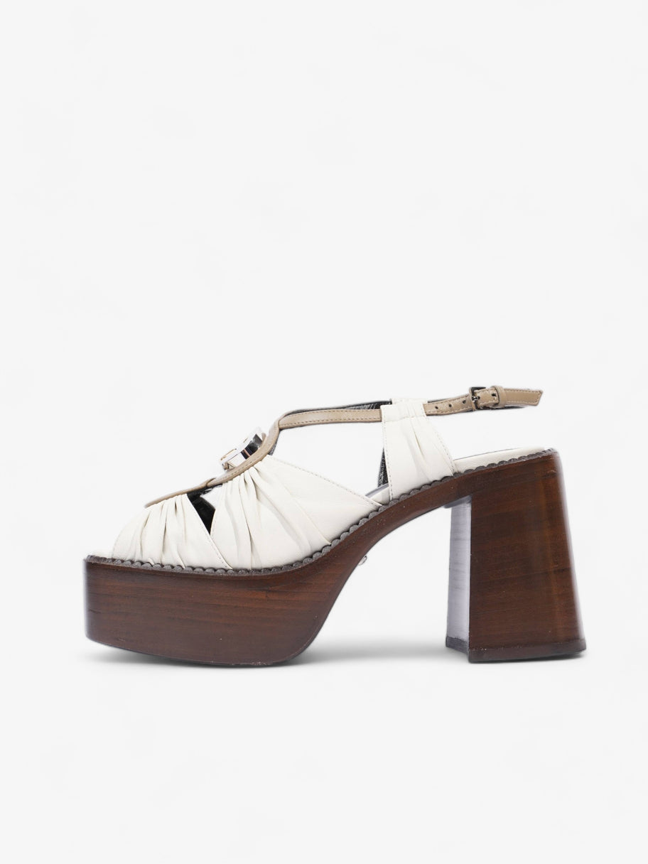 Gucci Charlotte Sandals 95 Dusty White Fabric EU 36.5 UK 3.5 Image 9