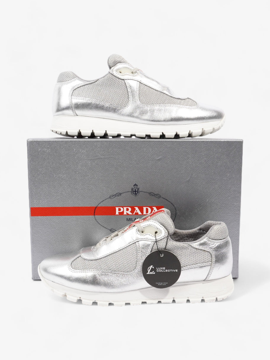 Prada America's Cup Sneakers Silver / Red Mesh EU 38 UK 5 Image 10