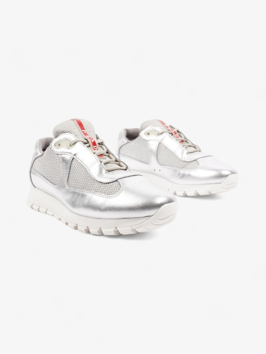 Prada America's Cup Sneakers Silver / Red Mesh EU 38 UK 5 Image 2