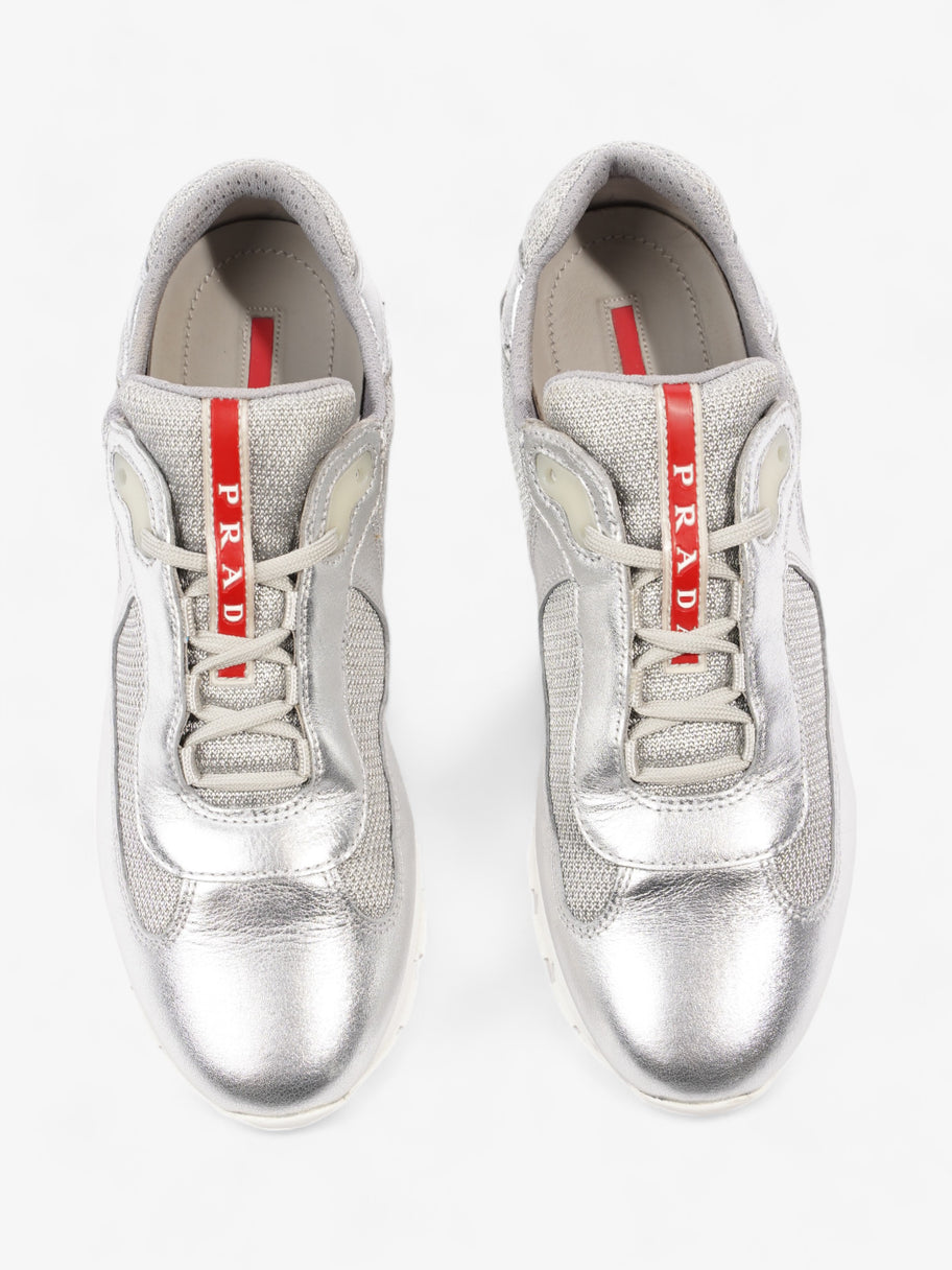 Prada America's Cup Sneakers Silver / Red Mesh EU 38 UK 5 Image 8