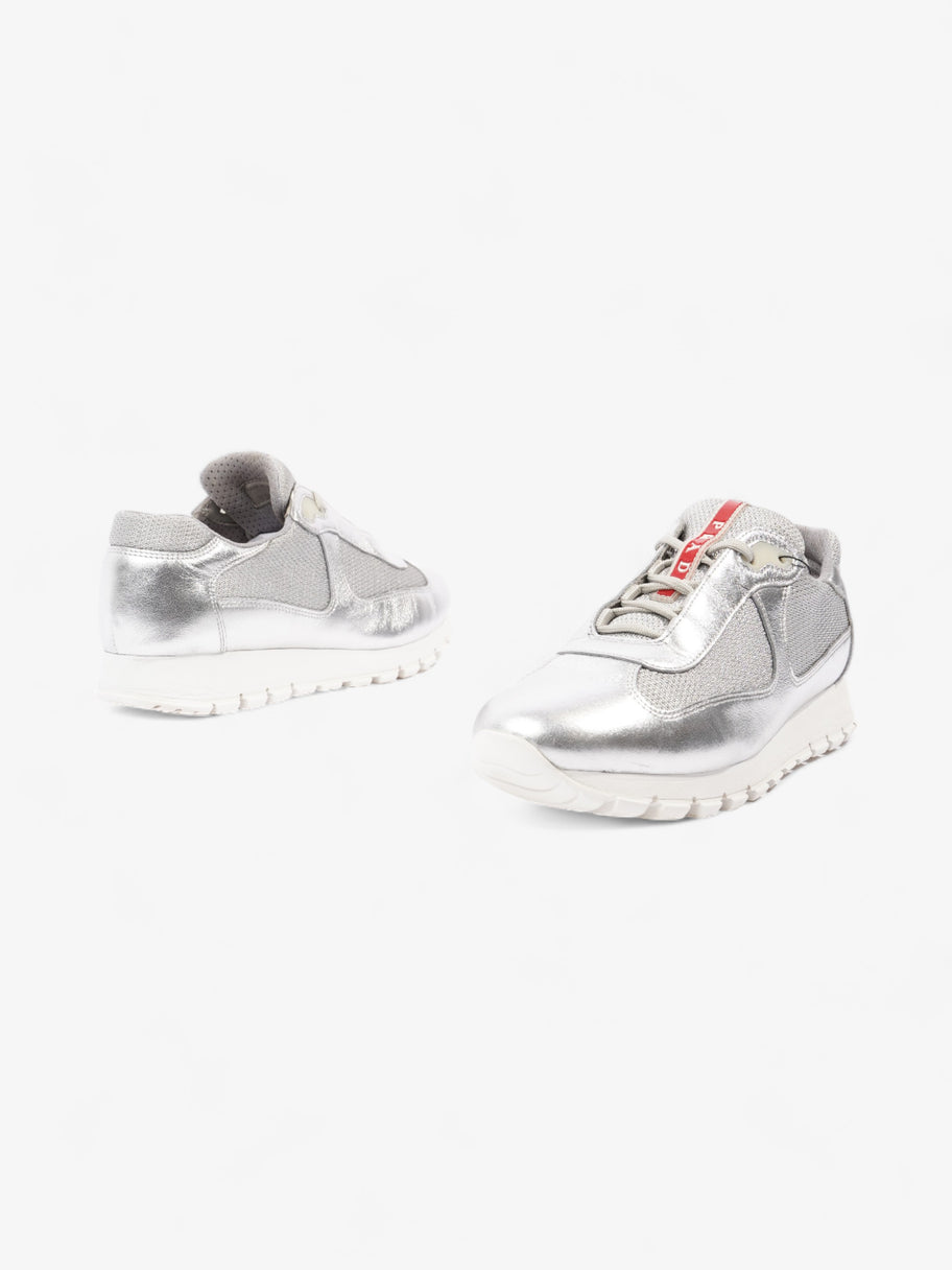 Prada America's Cup Sneakers Silver / Red Mesh EU 38 UK 5 Image 9