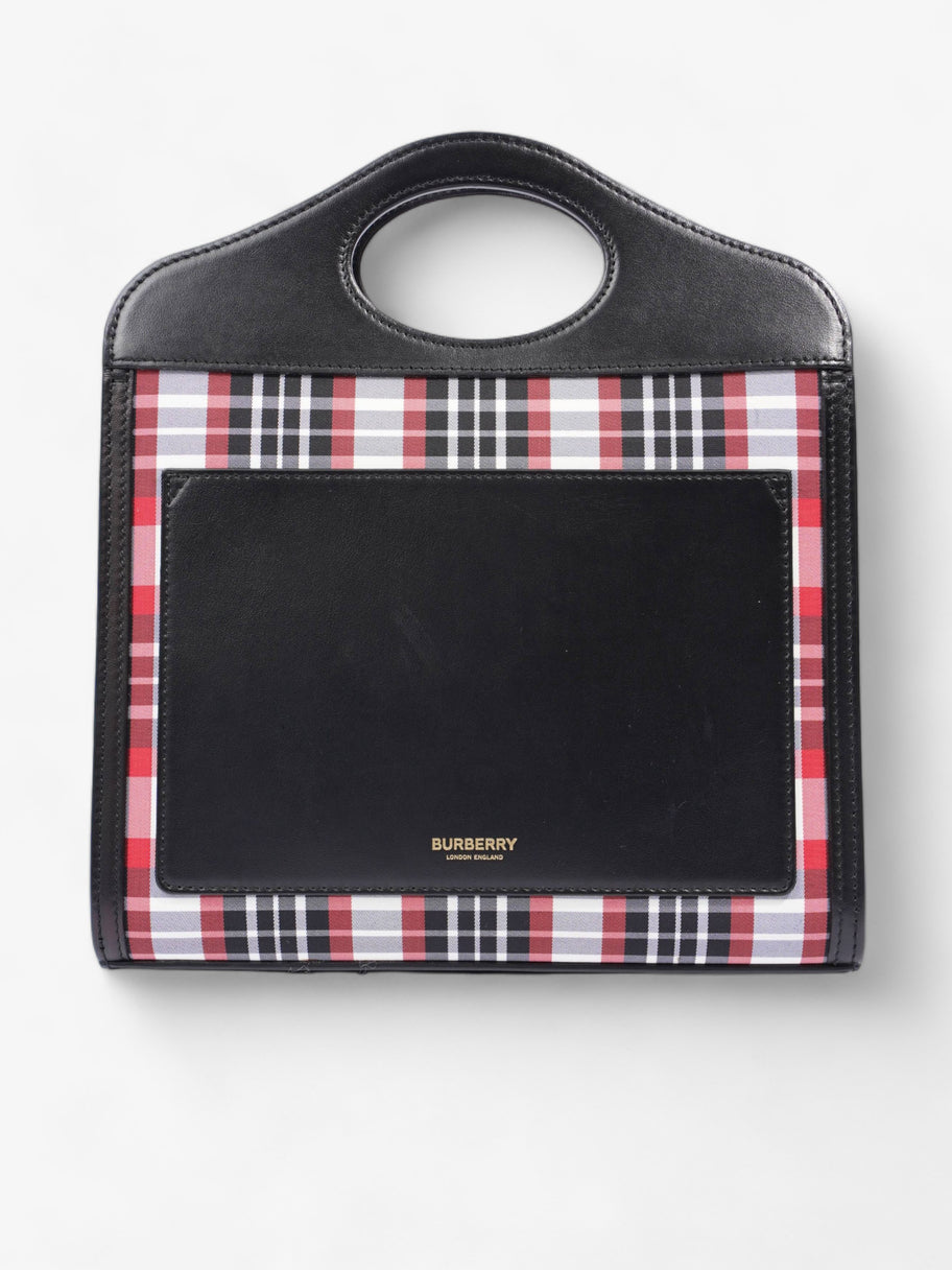 Burberry Mini Pocket Red And Black Check Leather Image 5