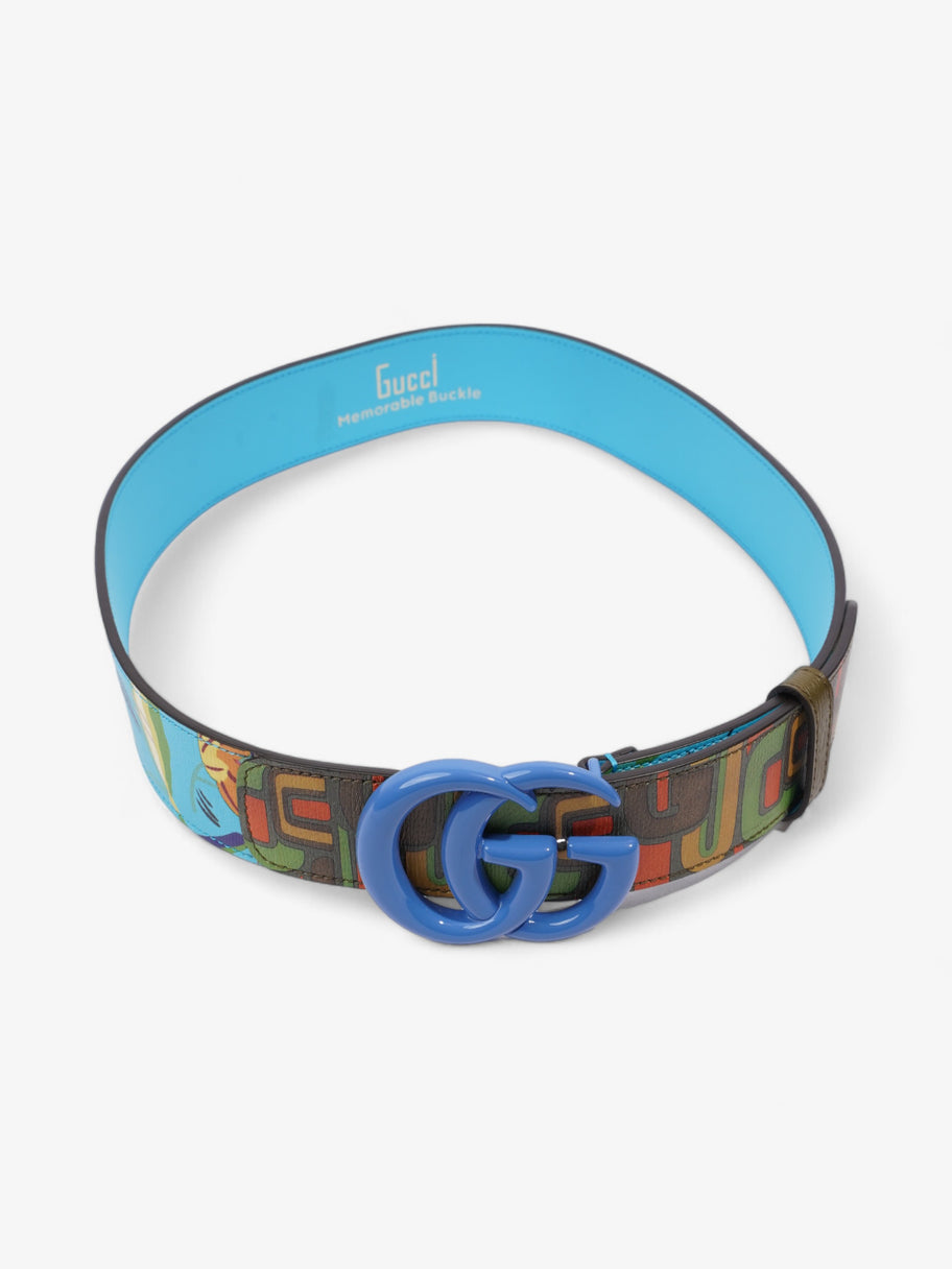 Gucci Memorable Buckle Belt Blue / Multicoloured Leather 80cm / 32