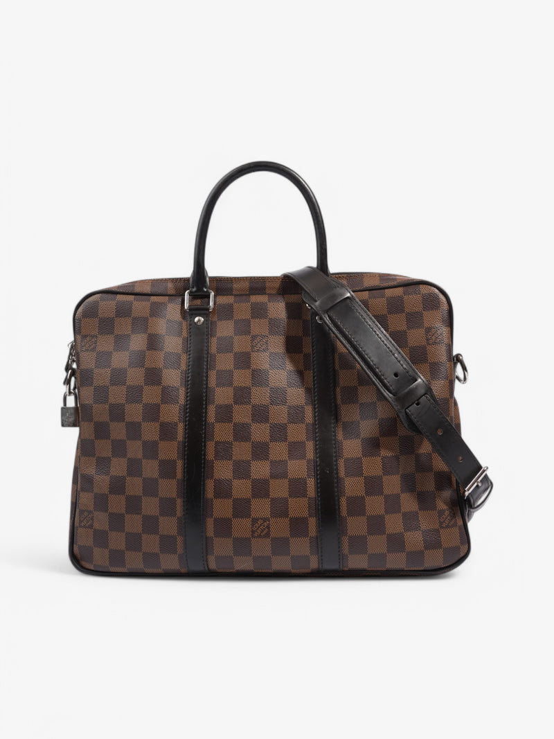  Louis Vuitton Porte-Documents Voyage Damier Ebene Coated Canvas PM