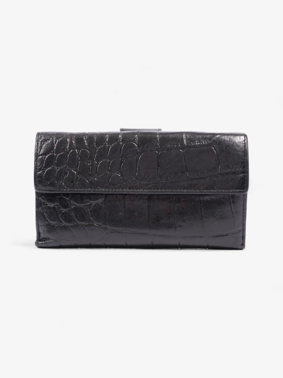 Mulberry Congo Wallet Black Embossed Leather Image 2