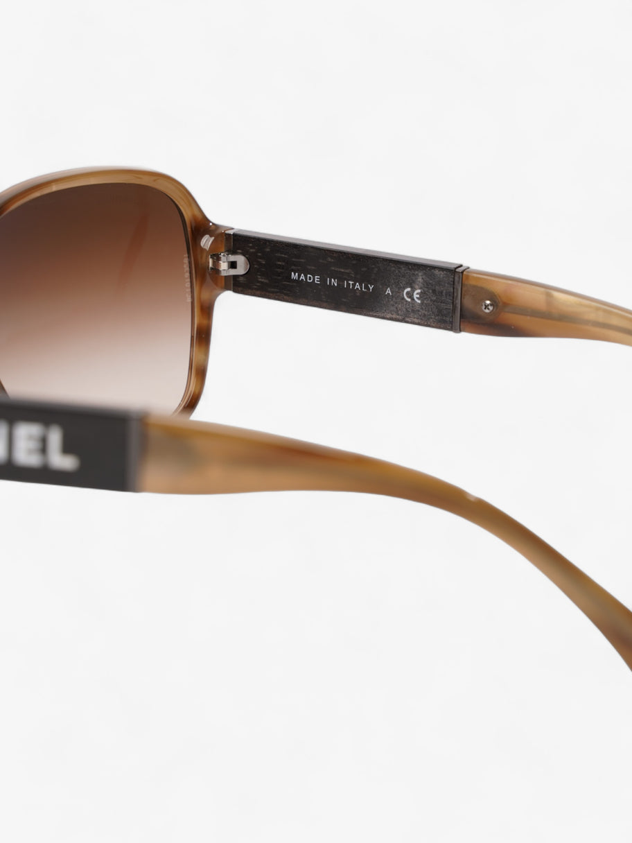 Chanel Round Sunglasses Brown Acetate 135mm Image 7